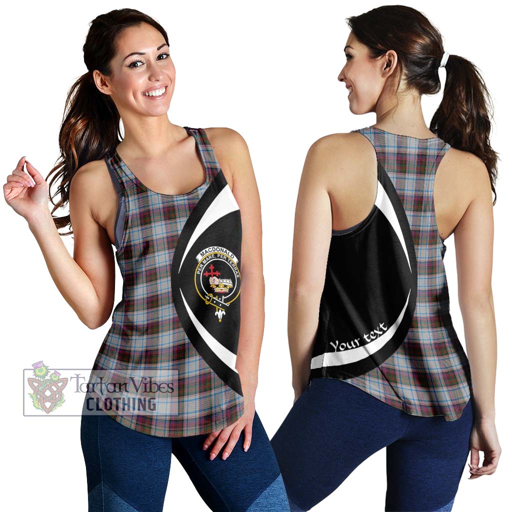 MacDonald Dress Ancient Tartan Women's Racerback Tanks with Family Crest Circle Style 4XL - Tartan Vibes Clothing