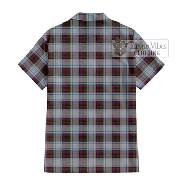 MacDonald Dress Ancient Tartan Short Sleeve Button Shirt with Family Crest DNA In Me Style