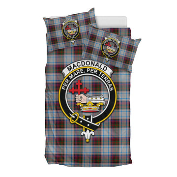 MacDonald Dress Ancient Tartan Bedding Set with Family Crest