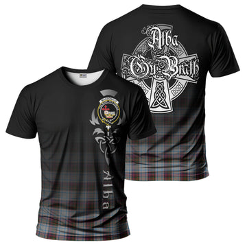 MacDonald Dress Ancient Tartan T-Shirt Featuring Alba Gu Brath Family Crest Celtic Inspired
