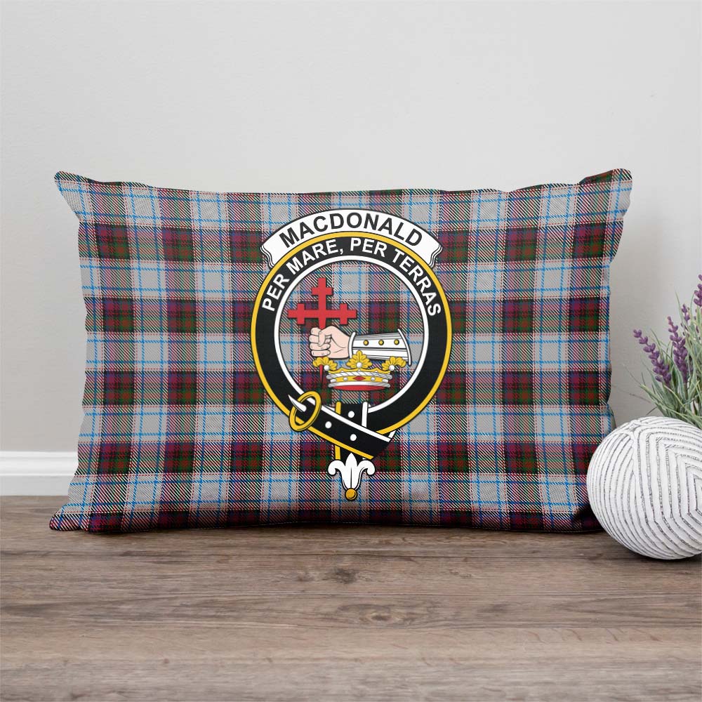 MacDonald Dress Ancient Tartan Pillow Cover with Family Crest Rectangle Pillow Cover - Tartanvibesclothing