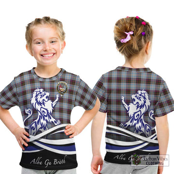 MacDonald Dress Ancient Tartan Kid T-Shirt with Alba Gu Brath Regal Lion Emblem