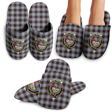 MacDonald Dress Ancient Tartan Home Slippers with Family Crest