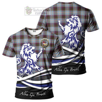 MacDonald Dress Ancient Tartan Cotton T-shirt with Alba Gu Brath Regal Lion Emblem