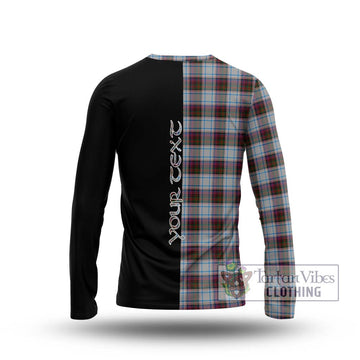 MacDonald Dress Ancient Tartan Long Sleeve T-Shirt with Family Crest and Half Of Me Style