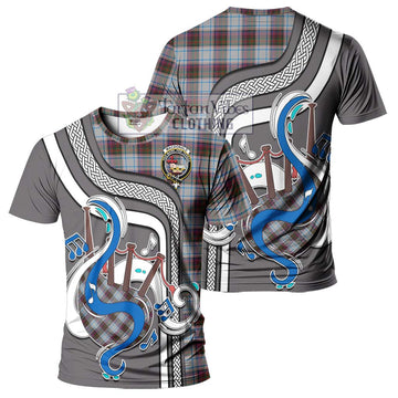 MacDonald Dress Ancient Tartan T-Shirt with Epic Bagpipe Style