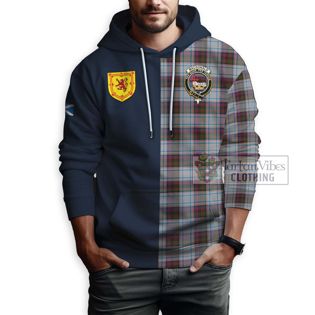 Tartan Vibes Clothing MacDonald Dress Ancient Tartan Hoodie with Scottish Lion Royal Arm Half Style