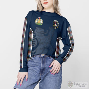 MacDonald Dress Ancient Tartan Sweater with Family Crest and Lion Rampant Vibes Sport Style