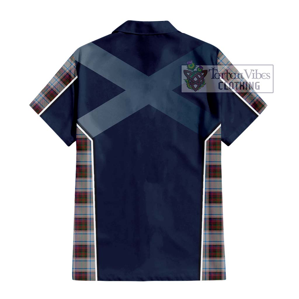 Tartan Vibes Clothing MacDonald Dress Ancient Tartan Short Sleeve Button Shirt with Family Crest and Lion Rampant Vibes Sport Style