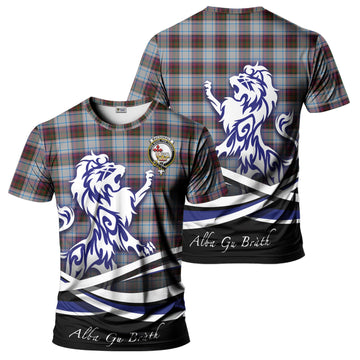 MacDonald Dress Ancient Tartan T-Shirt with Alba Gu Brath Regal Lion Emblem