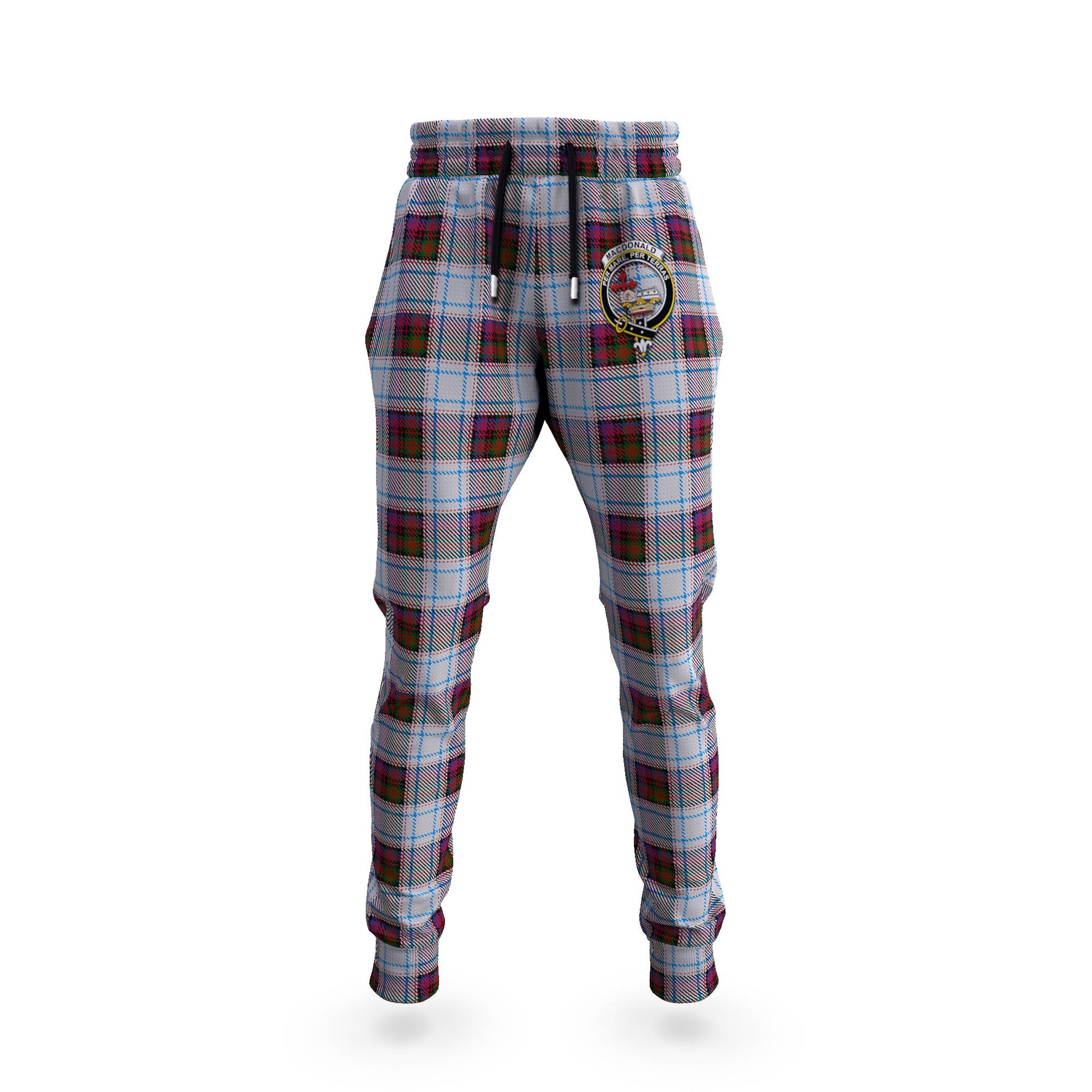 MacDonald Dress Ancient Tartan Joggers Pants with Family Crest - Tartanvibesclothing