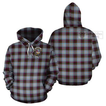 MacDonald Dress Ancient Tartan Cotton Hoodie with Family Crest