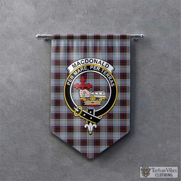 MacDonald Dress Ancient Tartan Gonfalon, Tartan Banner with Family Crest