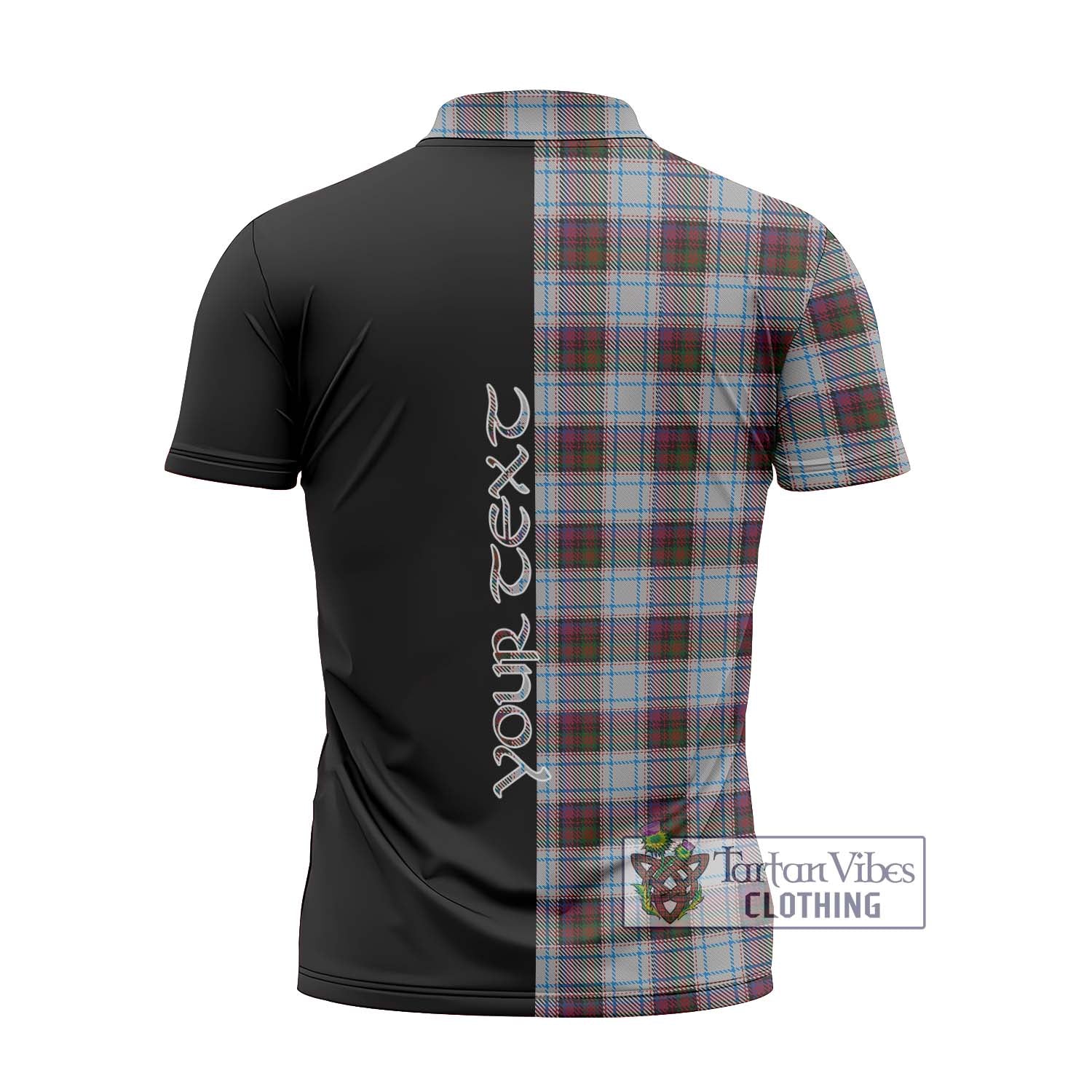 Tartan Vibes Clothing MacDonald Dress Ancient Tartan Zipper Polo Shirt with Family Crest and Half Of Me Style