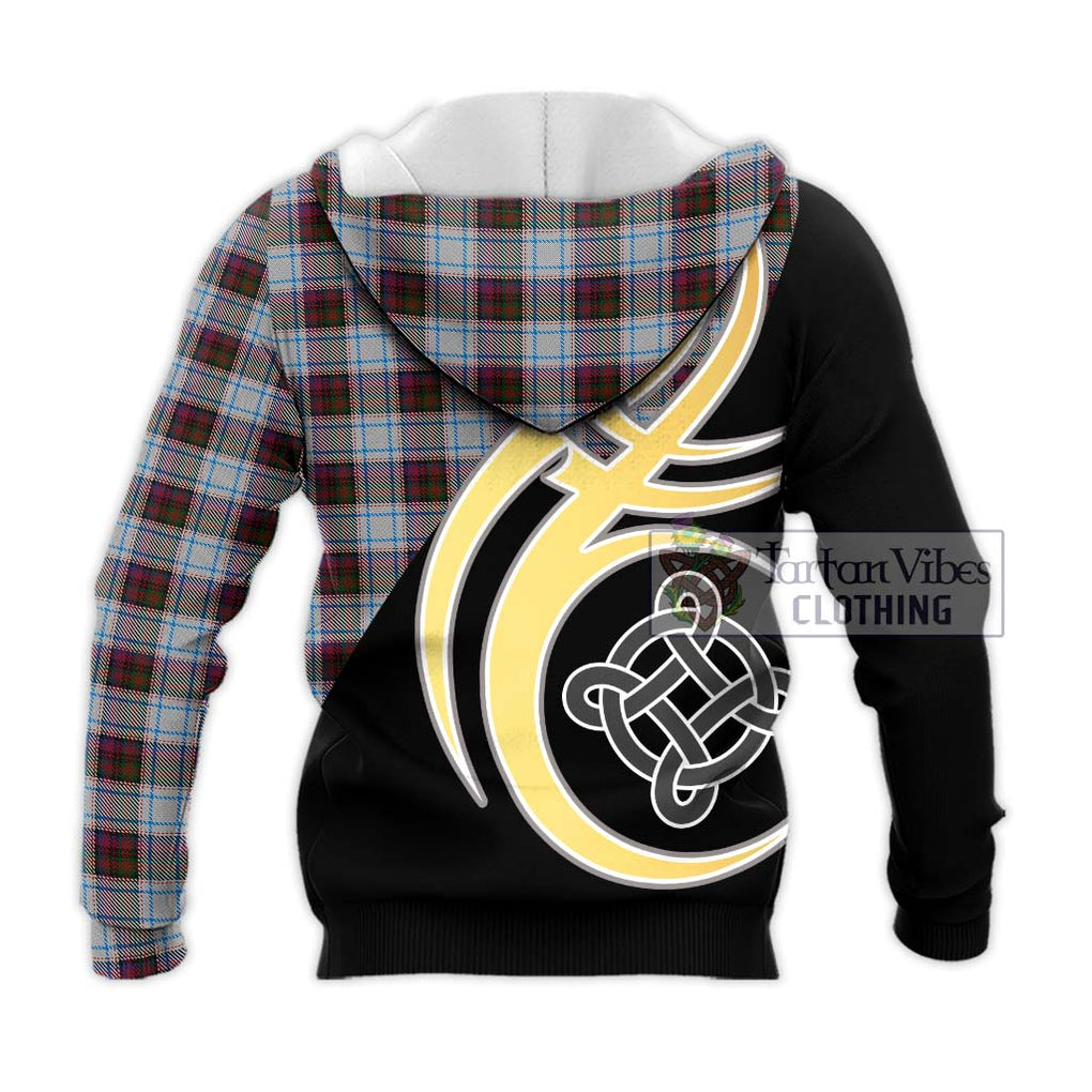 MacDonald Dress Ancient Tartan Knitted Hoodie with Family Crest and Celtic Symbol Style - Tartan Vibes Clothing