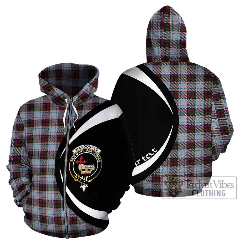 Tartan Vibes Clothing MacDonald Dress Ancient Tartan Hoodie with Family Crest Circle Style