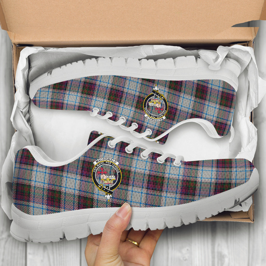 MacDonald Dress Ancient Tartan Sneakers with Family Crest - Tartan Vibes Clothing