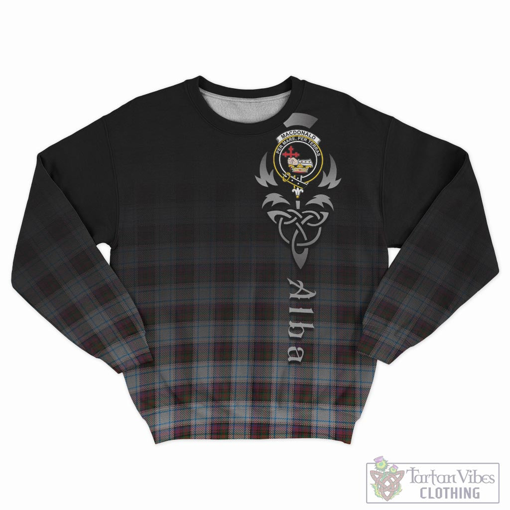 Tartan Vibes Clothing MacDonald Dress Ancient Tartan Sweatshirt Featuring Alba Gu Brath Family Crest Celtic Inspired