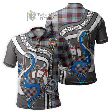 MacDonald Dress Ancient Tartan Polo Shirt with Epic Bagpipe Style