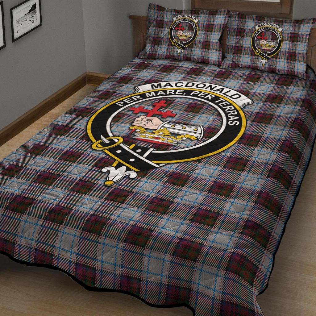 MacDonald Dress Ancient Tartan Quilt Bed Set with Family Crest - Tartanvibesclothing