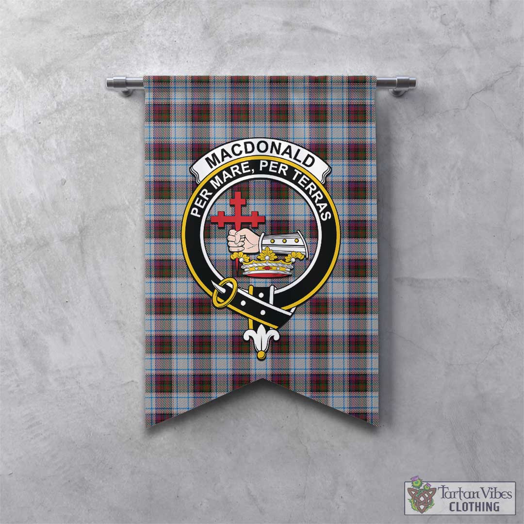 Tartan Vibes Clothing MacDonald Dress Ancient Tartan Gonfalon, Tartan Banner with Family Crest