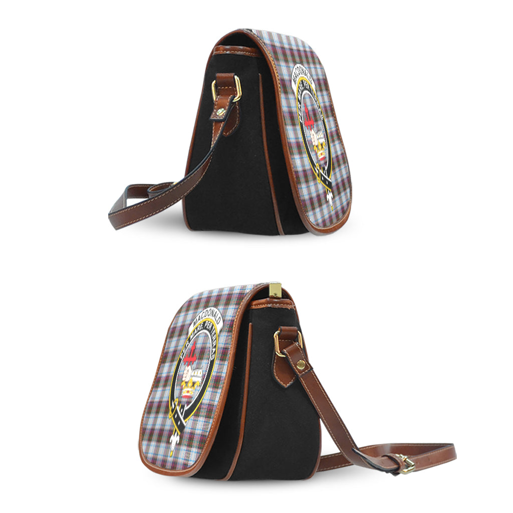 MacDonald Dress Ancient Tartan Saddle Bag with Family Crest - Tartan Vibes Clothing