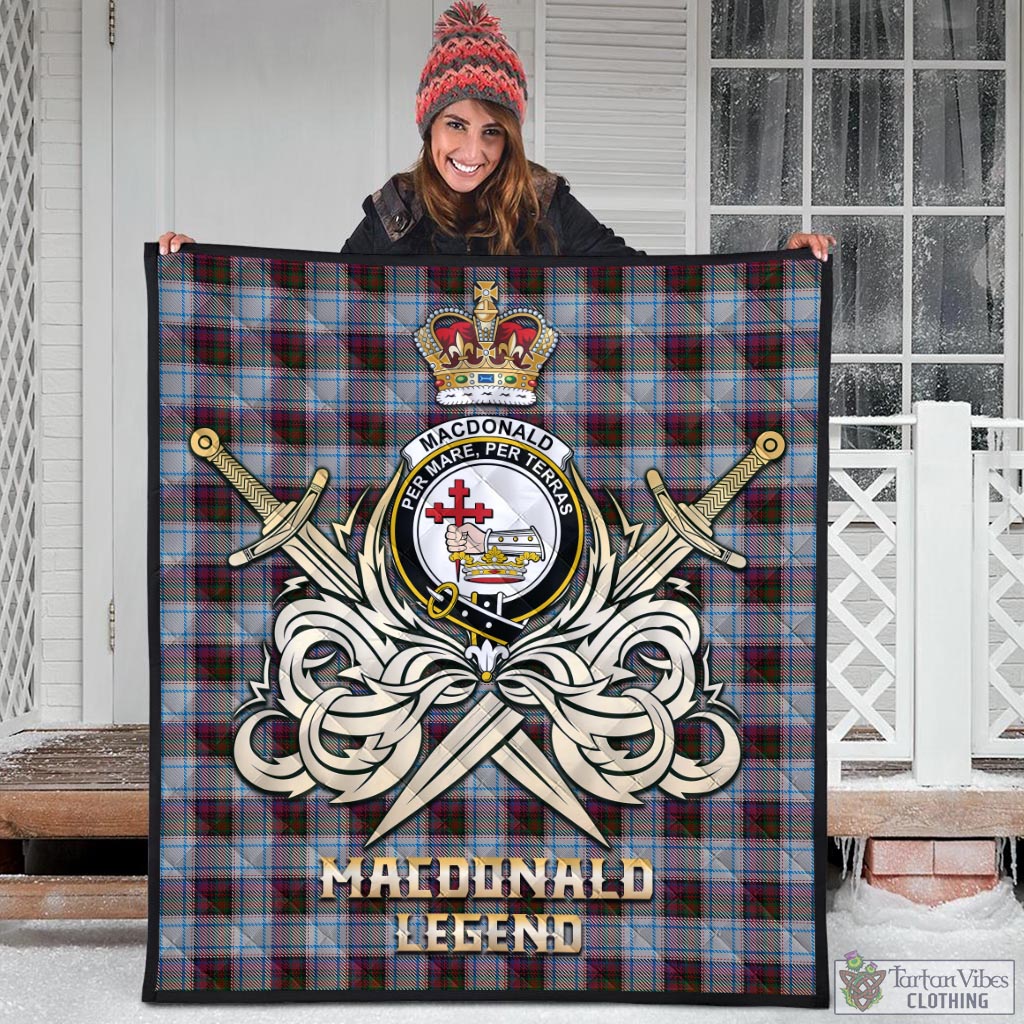 Tartan Vibes Clothing MacDonald Dress Ancient Tartan Quilt with Clan Crest and the Golden Sword of Courageous Legacy