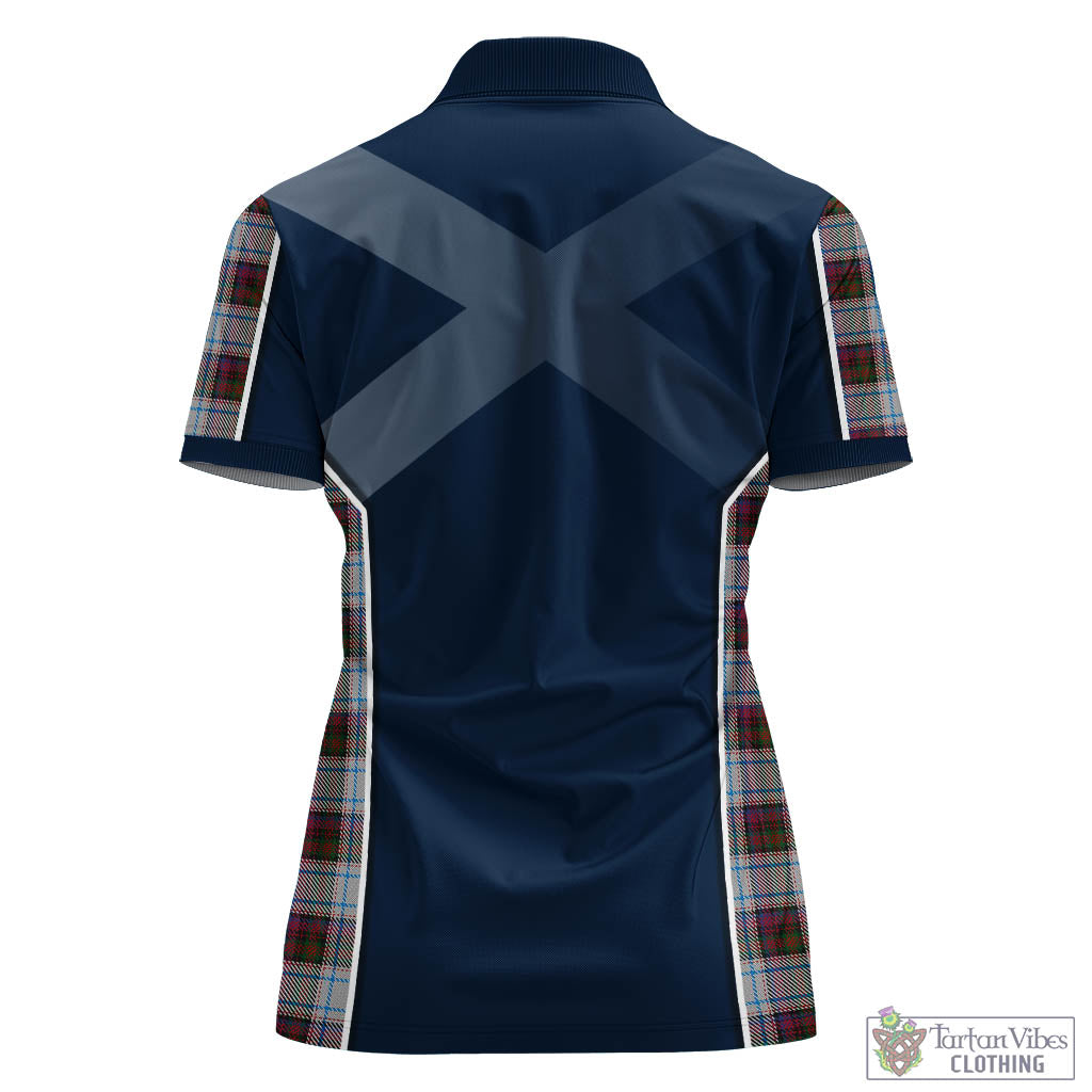 Tartan Vibes Clothing MacDonald Dress Ancient Tartan Women's Polo Shirt with Family Crest and Scottish Thistle Vibes Sport Style