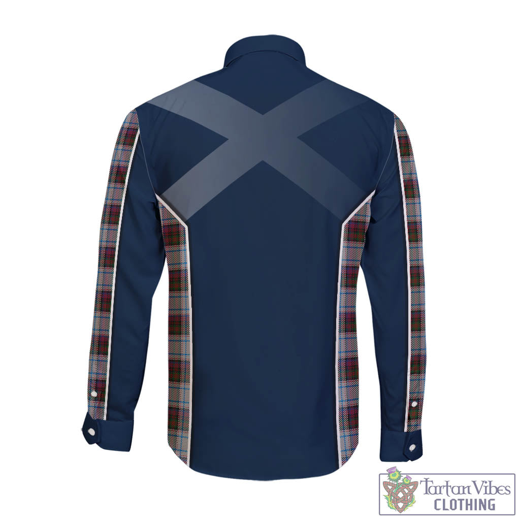 Tartan Vibes Clothing MacDonald Dress Ancient Tartan Long Sleeve Button Up Shirt with Family Crest and Scottish Thistle Vibes Sport Style