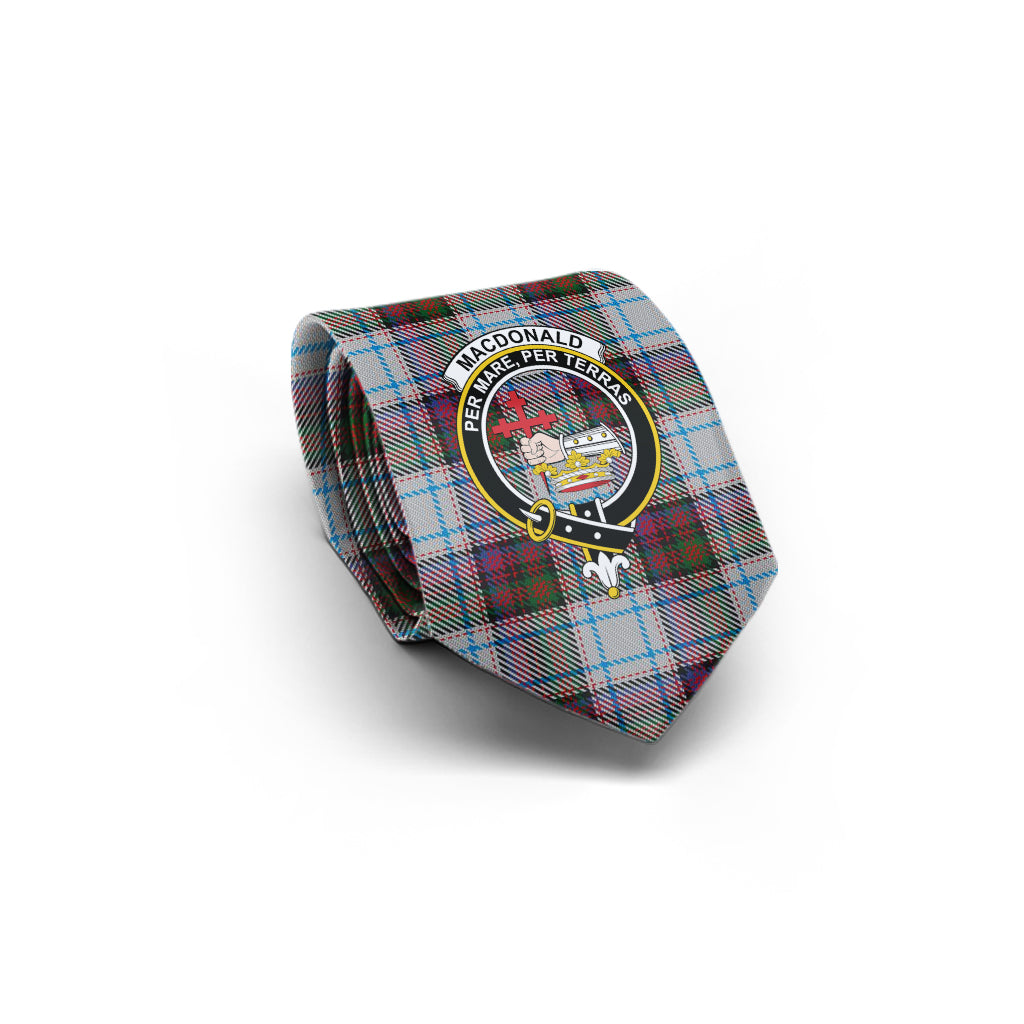 MacDonald Dress Ancient Tartan Classic Necktie with Family Crest - Tartan Vibes Clothing