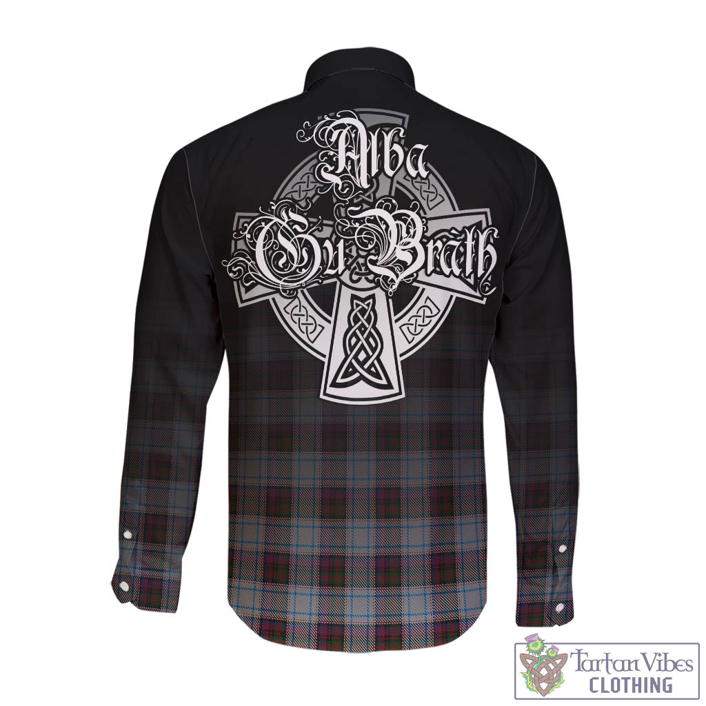 Tartan Vibes Clothing MacDonald Dress Ancient Tartan Long Sleeve Button Up Featuring Alba Gu Brath Family Crest Celtic Inspired