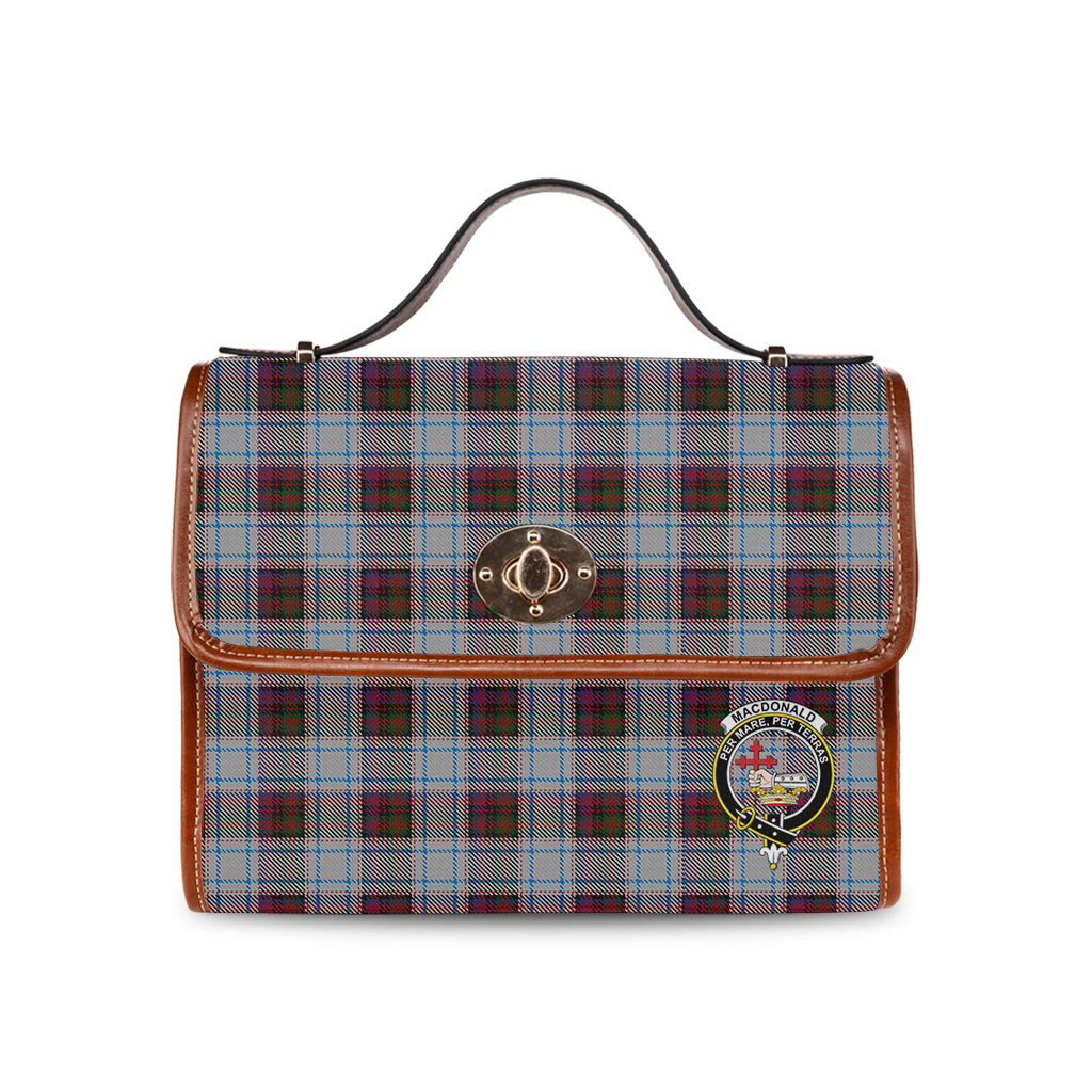 macdonald-dress-ancient-tartan-leather-strap-waterproof-canvas-bag-with-family-crest