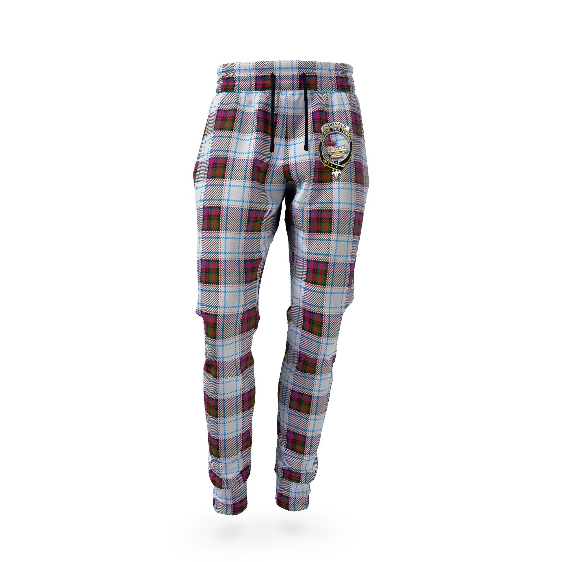 MacDonald Dress Ancient Tartan Joggers Pants with Family Crest - Tartanvibesclothing