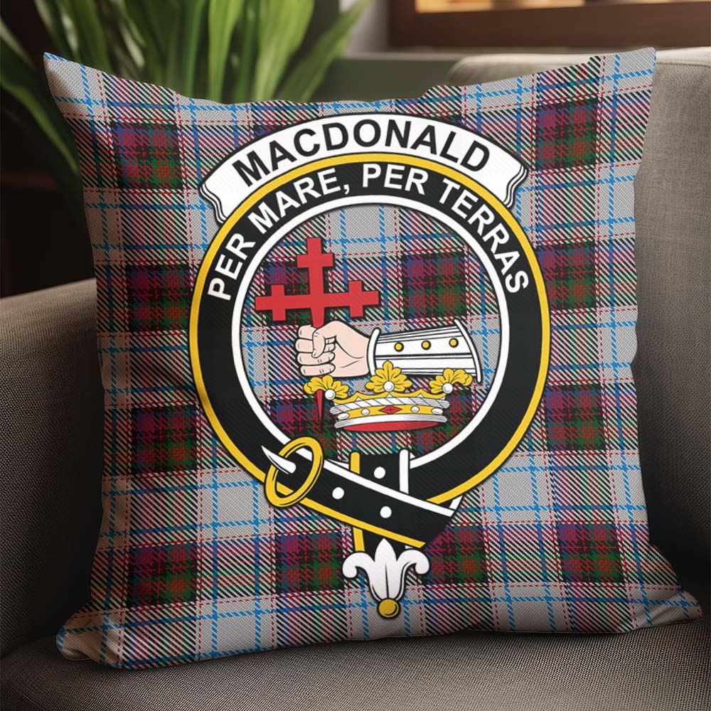 MacDonald Dress Ancient Tartan Pillow Cover with Family Crest - Tartanvibesclothing