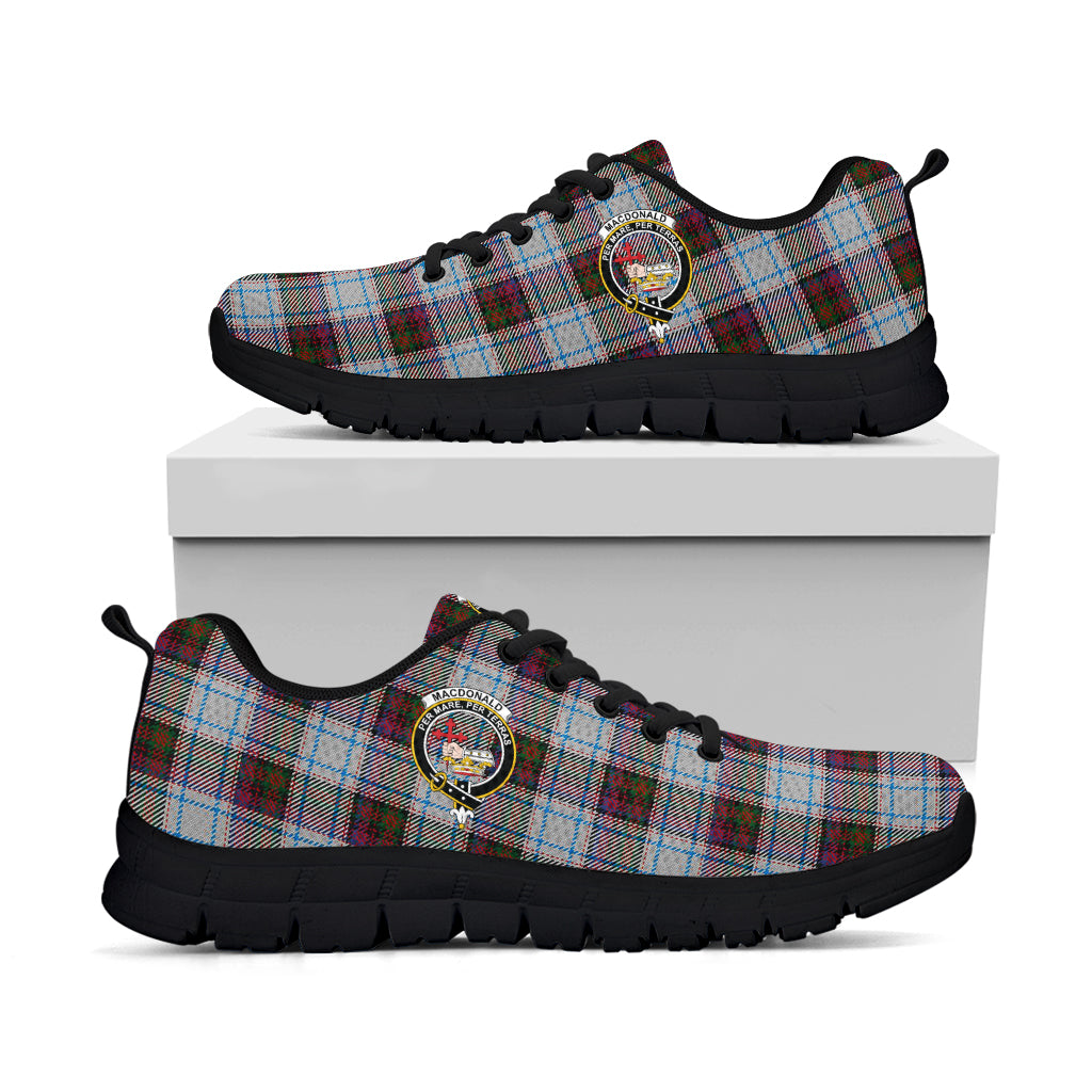 MacDonald Dress Ancient Tartan Sneakers with Family Crest - Tartan Vibes Clothing