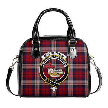 MacDonald Dress Irish Tartan Shoulder Handbags with Family Crest