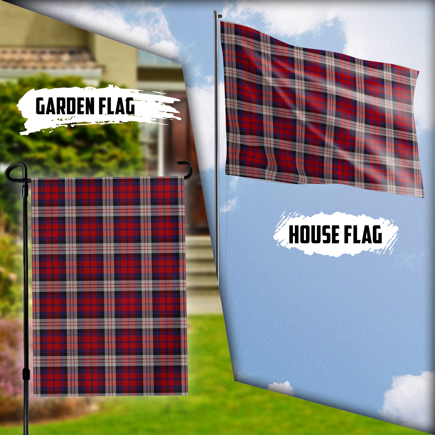 MacDonald Dress Irish Tartan Flag Garden Flag (Vertical) - Tartan Vibes Clothing