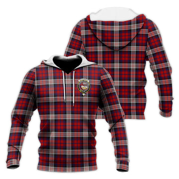 MacDonald Dress Irish Tartan Knitted Hoodie with Family Crest