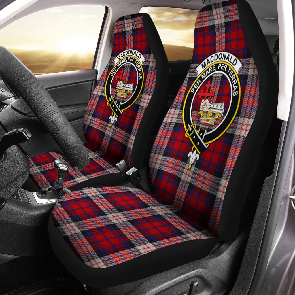 MacDonald Dress Irish Tartan Car Seat Cover with Family Crest One Size - Tartanvibesclothing