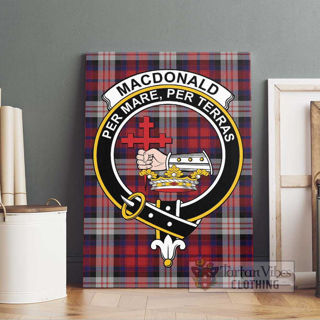 MacDonald Dress Irish Tartan Canvas Print Wall Art with Family Crest Without Frame - Tartan Vibes Clothing