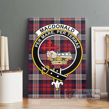 MacDonald Dress Irish Tartan Canvas Print Wall Art with Family Crest