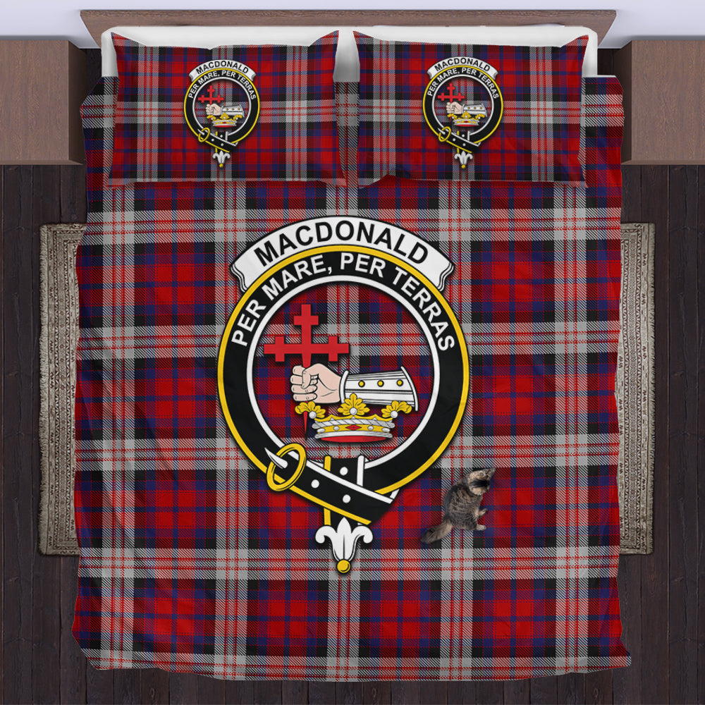 MacDonald Dress Irish Tartan Bedding Set with Family Crest US Bedding Set - Tartan Vibes Clothing