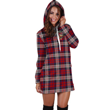 MacDonald Dress Irish Tartan Hoodie Dress with Family Crest