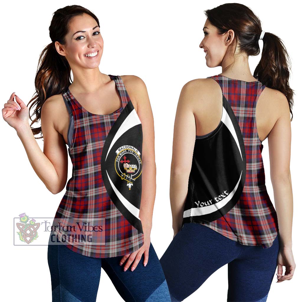 MacDonald Dress Irish Tartan Women's Racerback Tanks with Family Crest Circle Style 4XL - Tartan Vibes Clothing