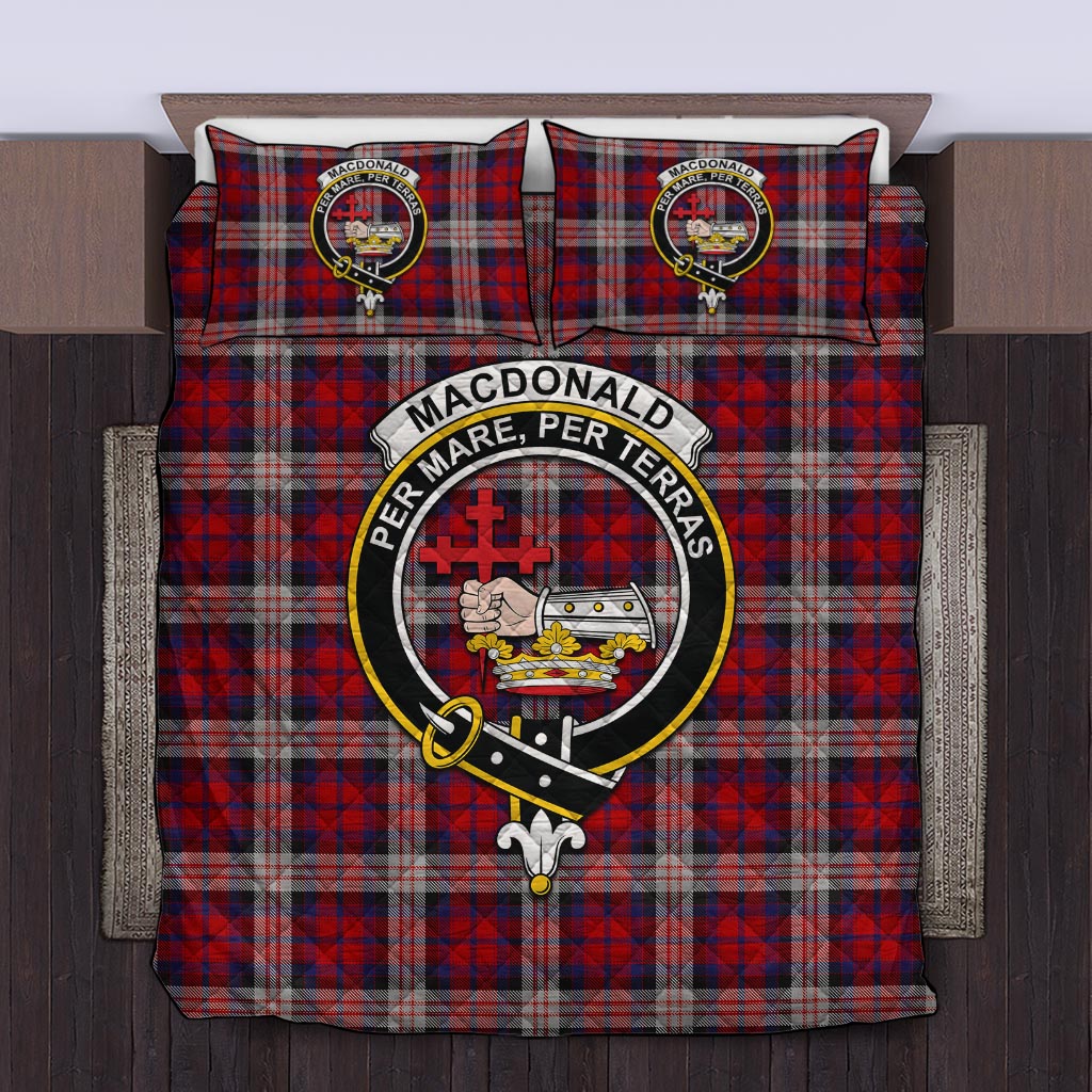 MacDonald Dress Irish Tartan Quilt Bed Set with Family Crest Twin - Tartan Vibes Clothing