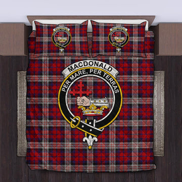 MacDonald Dress Irish Tartan Quilt Bed Set with Family Crest