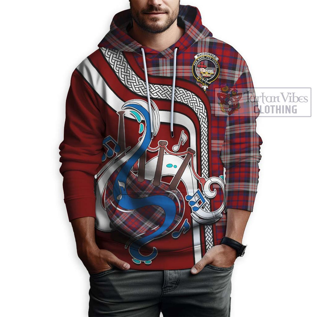 MacDonald Dress Irish Tartan Hoodie with Epic Bagpipe Style Zip Hoodie - Tartanvibesclothing Shop