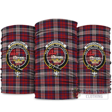 MacDonald Dress Irish Tartan Neck Gaiters, Tartan Bandanas, Tartan Head Band with Family Crest