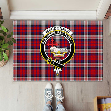 MacDonald Dress Irish Tartan Door Mat with Family Crest