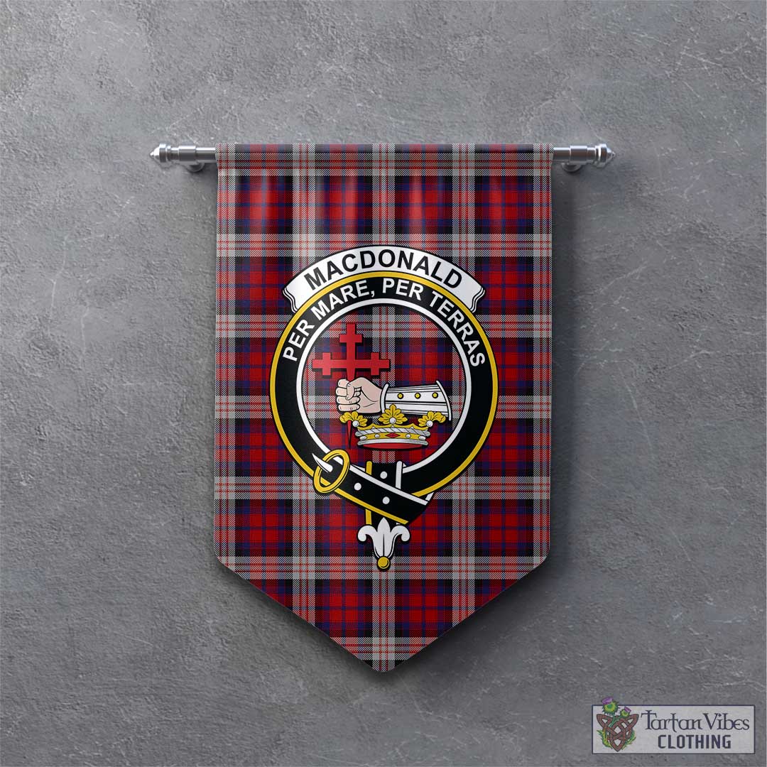 Tartan Vibes Clothing MacDonald Dress Irish Tartan Gonfalon, Tartan Banner with Family Crest